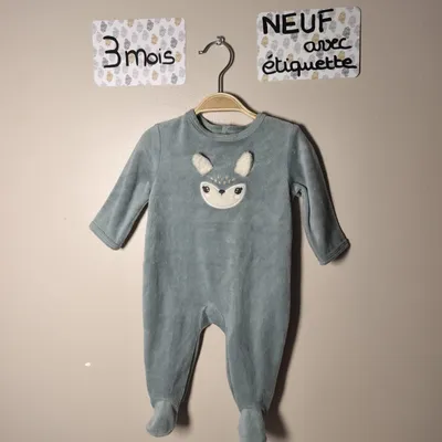 Pyjama mixte kiabi taille 3 mois 